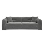 ΚΑΝΑΠΕΣ 3-ΘΕΣΙΟΣ JUNOA LH10.3333.01 ΓΚΡΙ ΥΦΑΣΜΑ 228x89x74Υεκ - Image 3