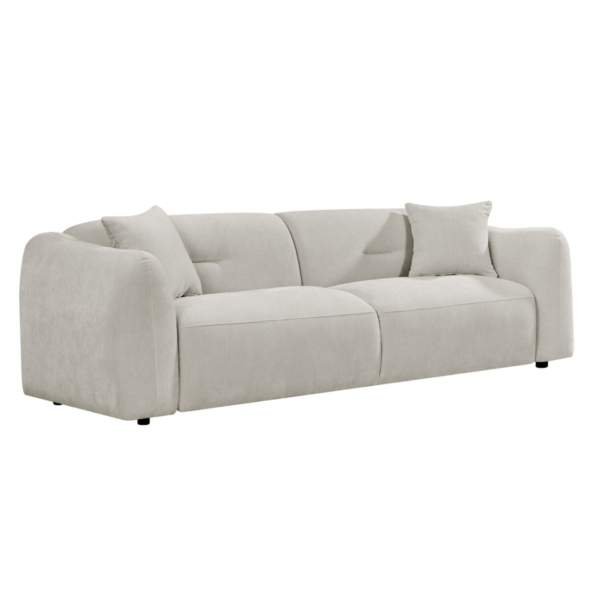 ΚΑΝΑΠΕΣ 3-ΘΕΣΙΟΣ JUNOA LH10.3333.02 ΕΚΡΟΥ ΥΦΑΣΜΑ 228x89x74Υεκ - Image 1