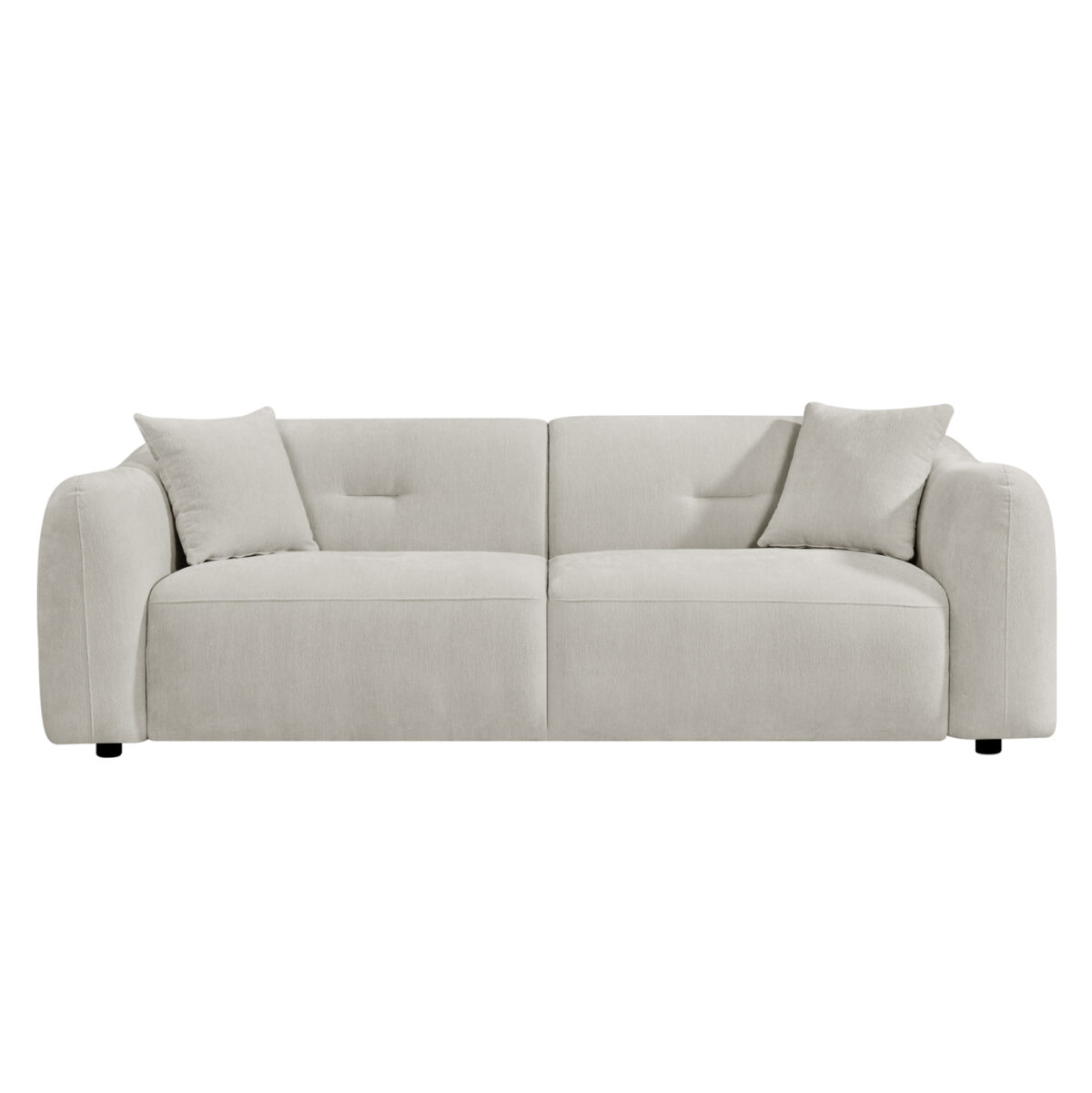 ΚΑΝΑΠΕΣ 3-ΘΕΣΙΟΣ JUNOA LH10.3333.02 ΕΚΡΟΥ ΥΦΑΣΜΑ 228x89x74Υεκ - Image 3
