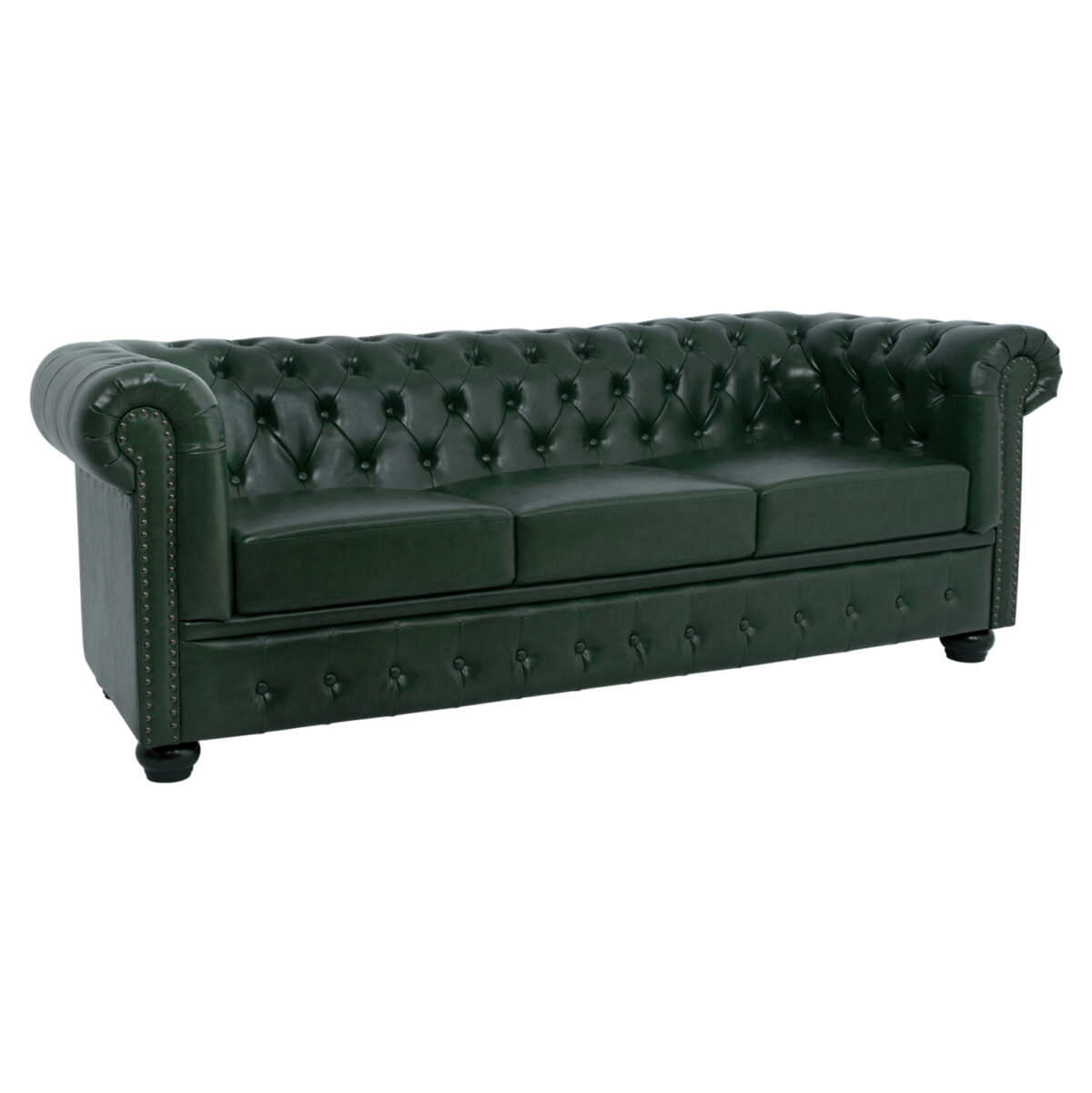 ΚΑΝΑΠΕΣ 3ΘΕΣΙΟΣ T.CHESTERFIELD LH10.3009.08 ΤΕΧΝΟΔΕΡΜΑ ΚΥΠΑΡΙΣΣΙ 208x90x73 εκ. - Image 1