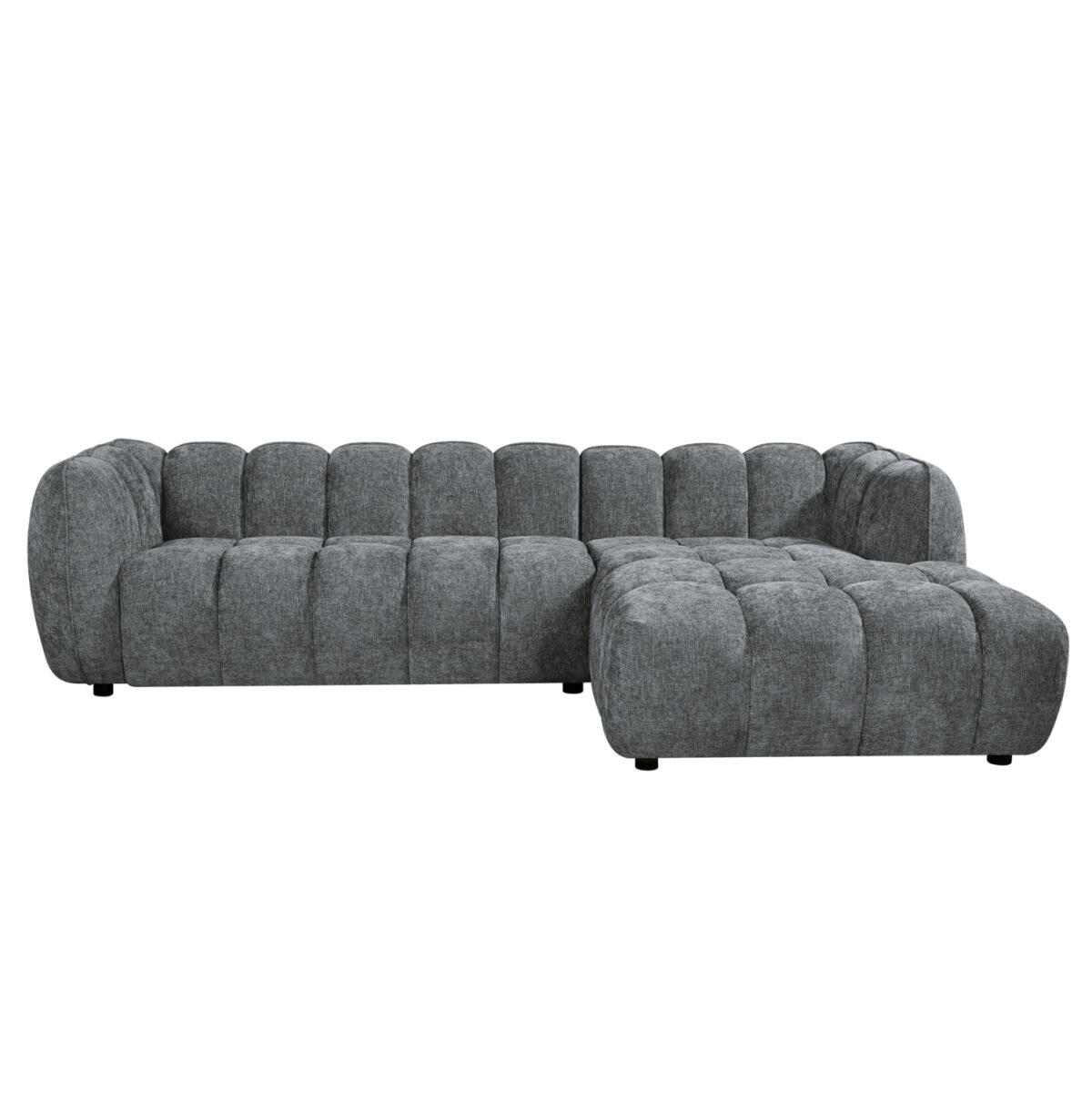 ΚΑΝΑΠΕΣ ΓΩΝΙΑ (ΔΕΞΙΑ) LYKKE LH10.3326.01R ΓΚΡΙ ΥΦΑΣΜΑ 280x89-165(η γωνία)x70Υεκ - Image 3