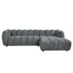 ΚΑΝΑΠΕΣ ΓΩΝΙΑ (ΔΕΞΙΑ) LYKKE LH10.3326.01R ΓΚΡΙ ΥΦΑΣΜΑ 280x89-165(η γωνία)x70Υεκ - Image 3