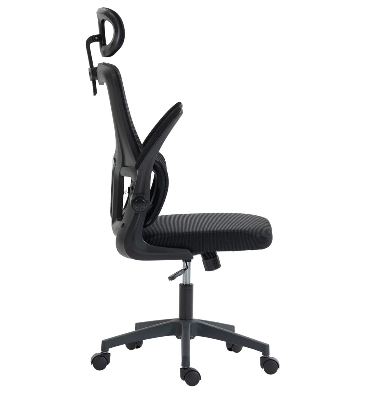 ΚΑΡΕΚΛΑ ΓΡΑΦΕΙΟΥ KESI LH10.1222.01 ΜΑΥΡO MESH & PP 52x50x122Υεκ. - Image 5
