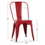 ΚΑΡΕΚΛΑ ΜΕΤΑΛΛΙΚΗ MELITA-PRO LH10.8641.44 ΚΟΚΚΙΝΗ 44x47x84.5Υεκ. - Image 2
