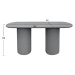 ΚΟΝΣΟΛΑ KENJI LH10.6584.01 FIBER CEMENT ΣΕ ΓΚΡΙ--140x40x77Υεκ. - Image 2