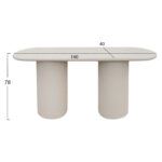 ΚΟΝΣΟΛΑ KENJI LH10.6584.02 FIBER CEMENT ΣΕ ΑΝΟΙΧΤΟ ΜΠΕΖ--140x40x77Υεκ. - Image 2