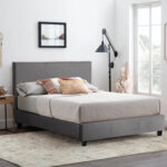 ΚΡΕΒΑΤΙ BECCA ΑΠΟ ΥΦΑΣΜΑ ΓΚΡΙ LH10.553.11 ΓΙΑ ΣΤΡΩΜΑ 150x200 EK. - Image 2