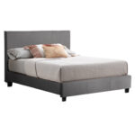 ΚΡΕΒΑΤΙ BECCA ΑΠΟ ΥΦΑΣΜΑ ΓΚΡΙ LH10.553.11 ΓΙΑ ΣΤΡΩΜΑ 150x200 EK.