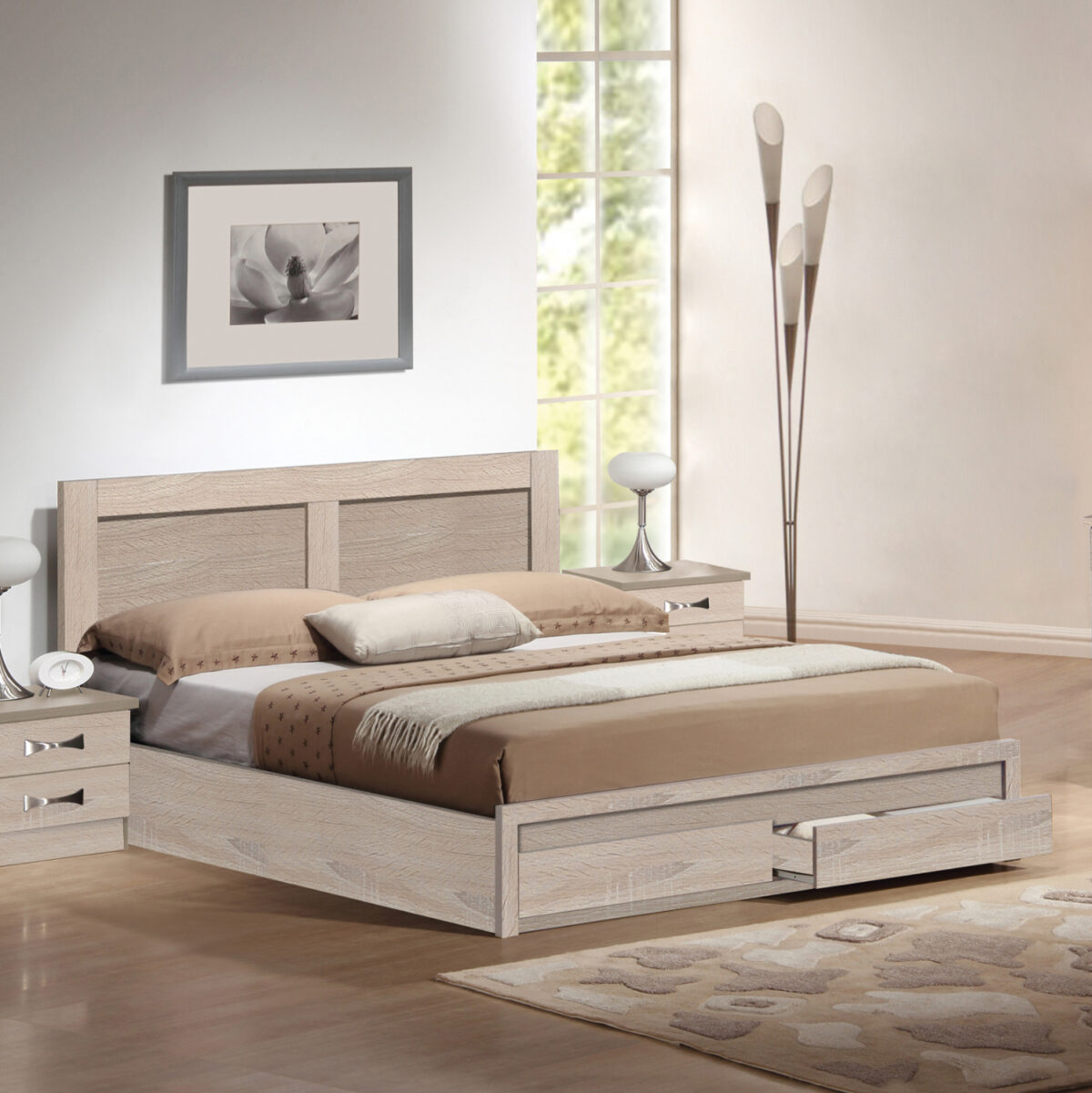 ΚΡΕΒΑΤΙ CAPRI LH10.312.02 ΜΕ 2 ΣΥΡΤΑΡΙΑ SONAMA ΓΙΑ ΣΤΡΩΜΑ 150X200εκ. - Image 1