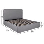ΚΡΕΒΑΤΙ ALLIE LH10.584.01 160x200 εκ. ΜΕ ΑΠΟΘΗΚΕΥΤΙΚΟ ΧΩΡΟ ΓΚΡΙ ΥΦΑΣΜΑ - Image 3