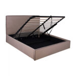 ΚΡΕΒΑΤΙ ALLIE LH10.584.02 160x200 εκ. ΜΕ ΑΠΟΘΗΚΕΥΤΙΚΟ ΧΩΡΟ ΜΠΕΖ ΥΦΑΣΜΑ