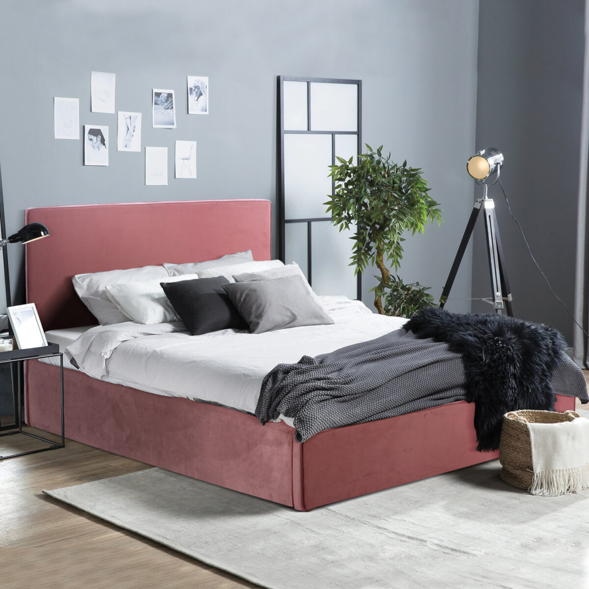 ΚΡΕΒΑΤΙ ALLIE LH10.584.12 160Χ200 ΜΕ ΑΠΟΘΗΚΕΥΤΙΚΟ ΧΩΡΟ ΣΑΠΙΟ ΜΗΛΟ - Image 2
