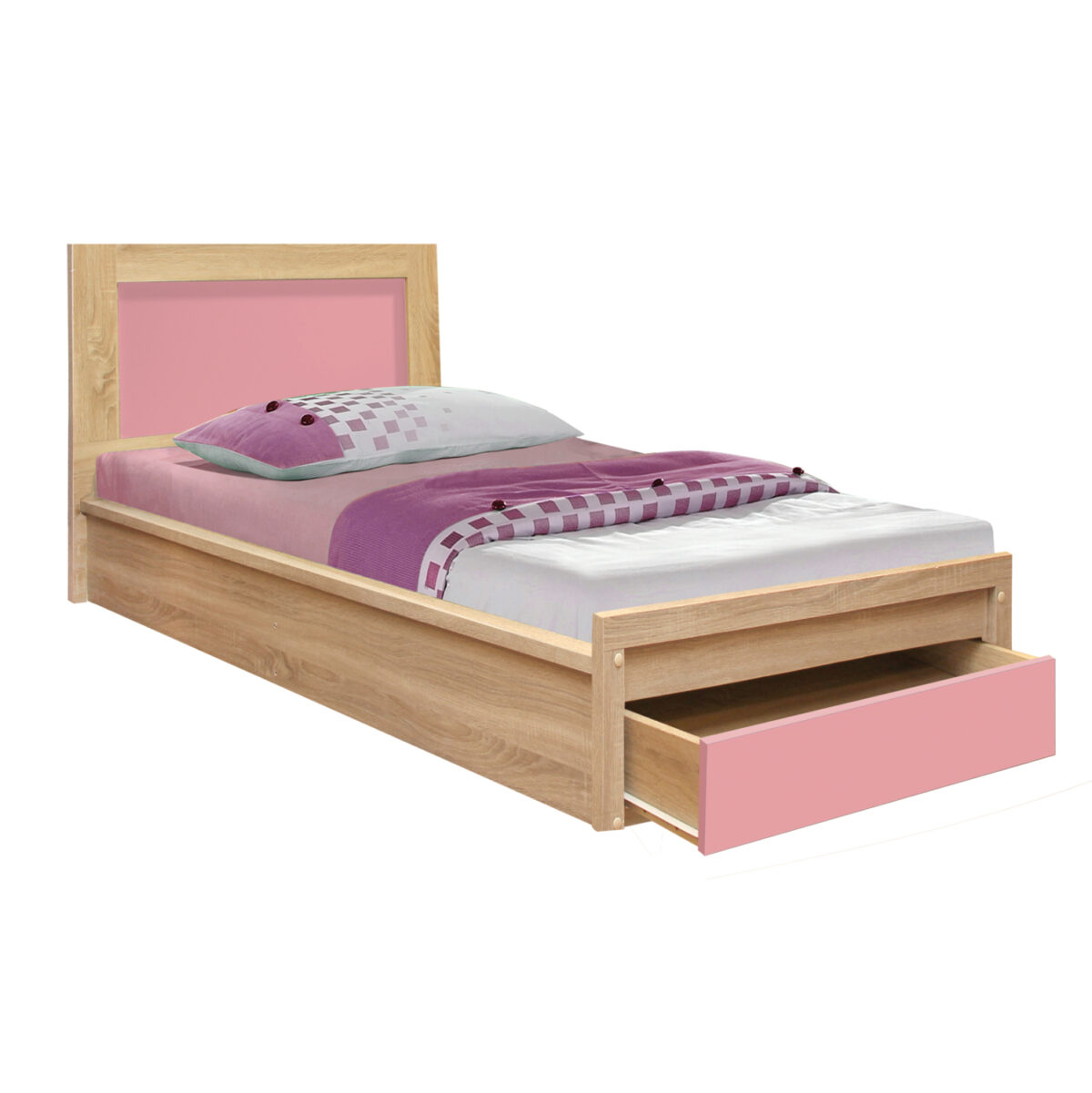 ΚΡΕΒΑΤΙ ΜΕ ΣΥΡΤΑΡΙ PLAYROOM LH10.330.02 SONAMA-ΡΟΖ 90Χ190εκ. - Image 2