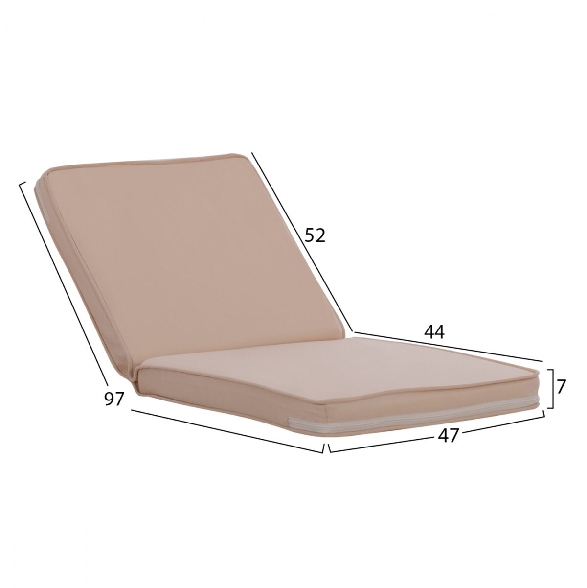 ΜΑΞΙΛΑΡΙ ΚΑΡΕΚΛΑΣ POLYESTER CHIOS ΜΠΕΖ LH10.11239.01P 47X7X97εκ. - Image 2