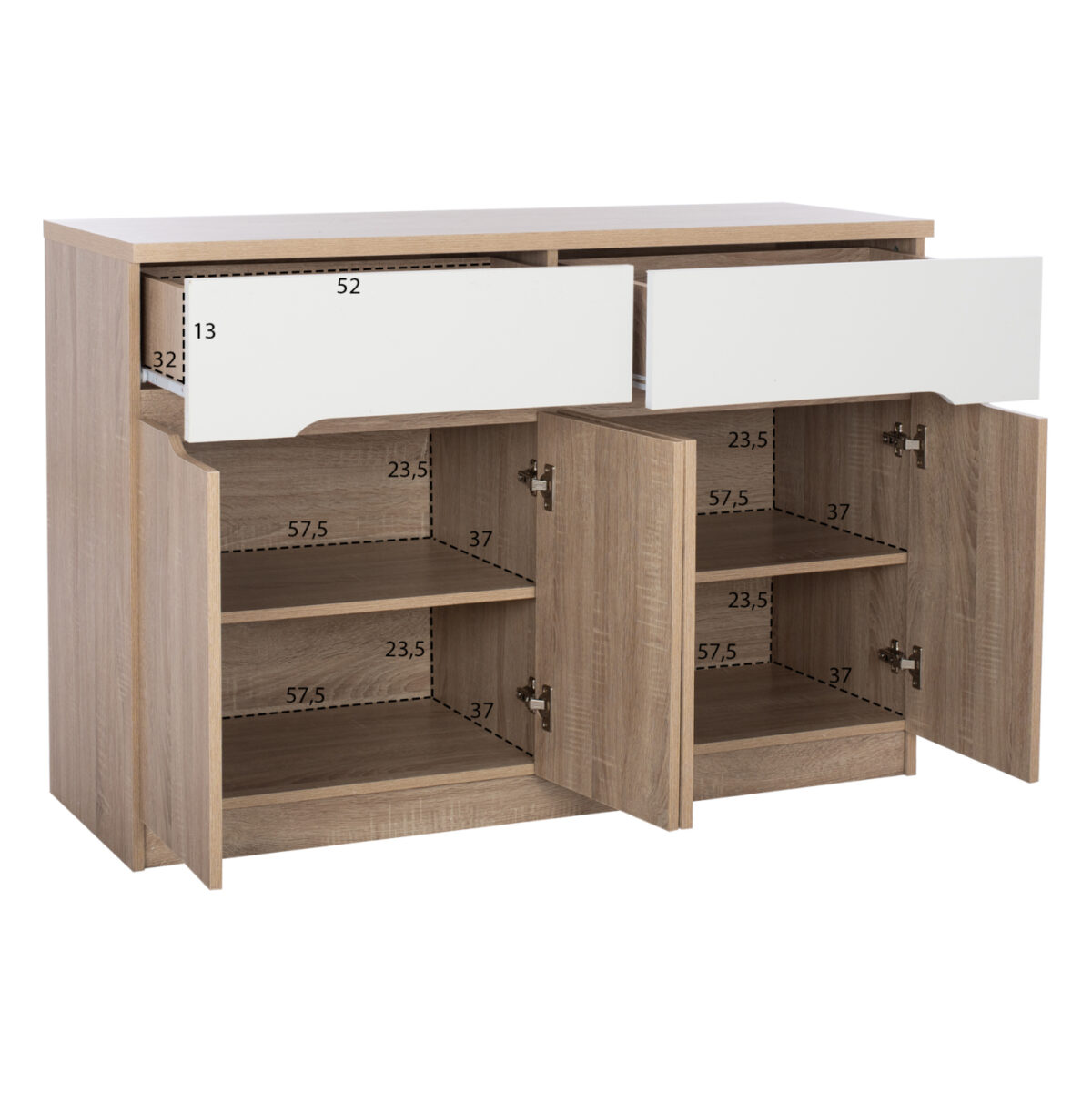 ΜΠΟΥΦΕΣ JOLENE LH10.2234.02 2 ΣΥΡΤΑΡΙΑ & 4 ΠΟΡΤΕΣ SONAMA 120X40X80εκ. - Image 3