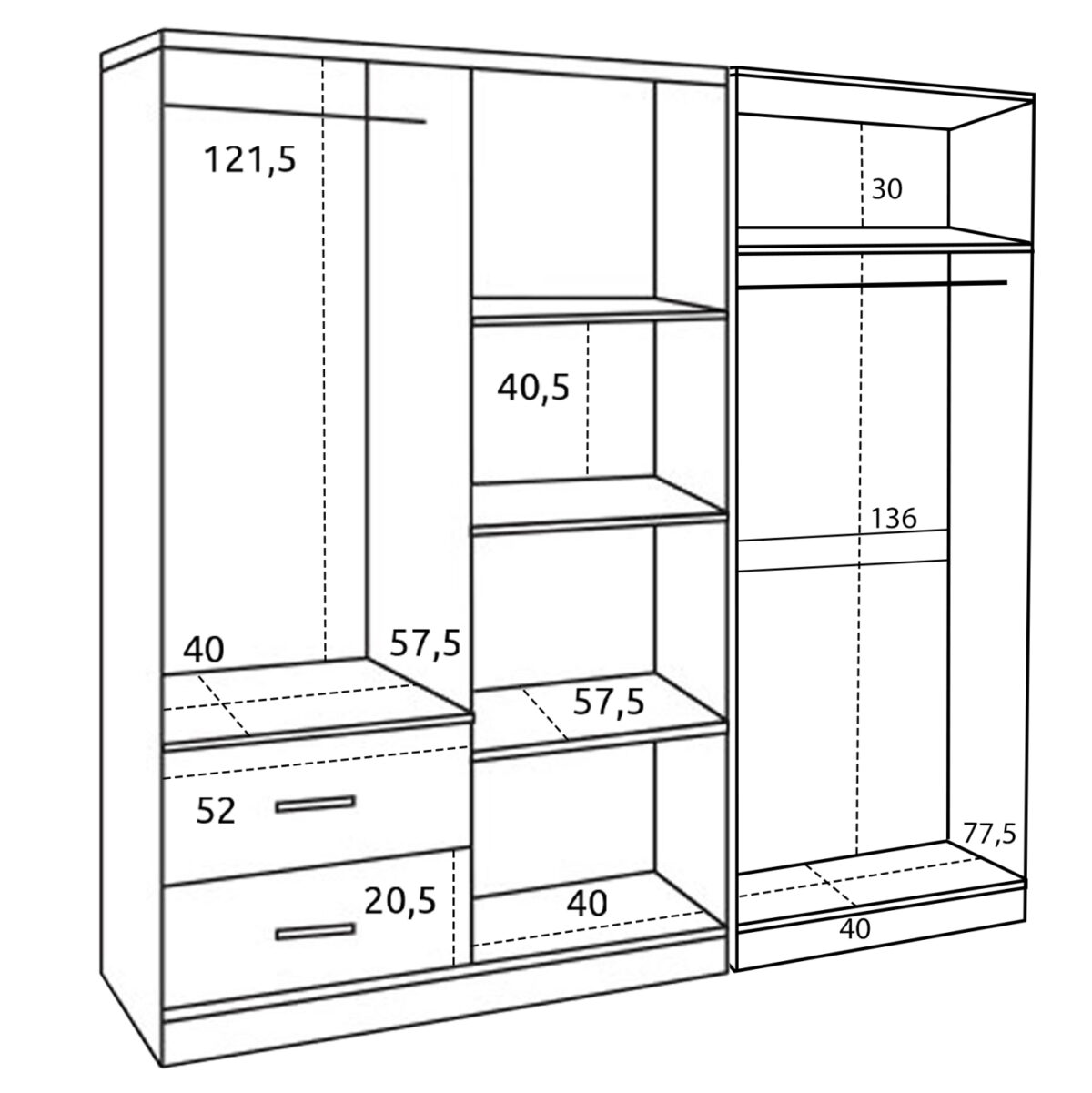ΝΤΟΥΛΑΠΑ 6ΦΥΛΛΗ BLAKELY LH10.21235.02 ΜΕΛΑΜΙΝΗ ΧΡΩΜΑ SONAMA 201x43x181Υεκ - Image 3