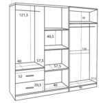 ΝΤΟΥΛΑΠΑ 6ΦΥΛΛΗ BLAKELY LH10.21235.02 ΜΕΛΑΜΙΝΗ ΧΡΩΜΑ SONAMA 201x43x181Υεκ - Image 3
