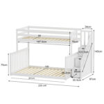 ΠΑΙΔΙΚH ΚΟΥΚΕΤΑ τ.MONTESSORI BEAMER LH10.711.03 ΞΥΛΟ ΠΕΥΚΟΥ ΣΕ ΛΕΥΚΟ-ΣΤΡΩΜΑΤΑ 90-140x190εκ - Image 2