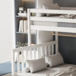 ΠΑΙΔΙΚH ΚΟΥΚΕΤΑ τ.MONTESSORI BEAMER LH10.711.03 ΞΥΛΟ ΠΕΥΚΟΥ ΣΕ ΛΕΥΚΟ-ΣΤΡΩΜΑΤΑ 90-140x190εκ - Image 4