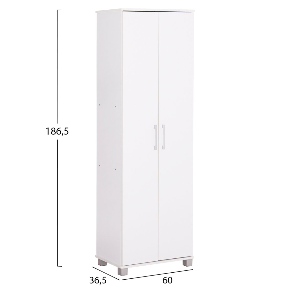 ΠΑΠΟΥΤΣΟΘΗΚΗ-ΝΤΟΥΛΑΠΑ CLUSE LH10.2403.03 ΜΕΛΑΜΙΝΗ ΛΕΥΚΟ ΧΡΩΜΑ 60Χ36,5Χ186,5Υεκ. - Image 2