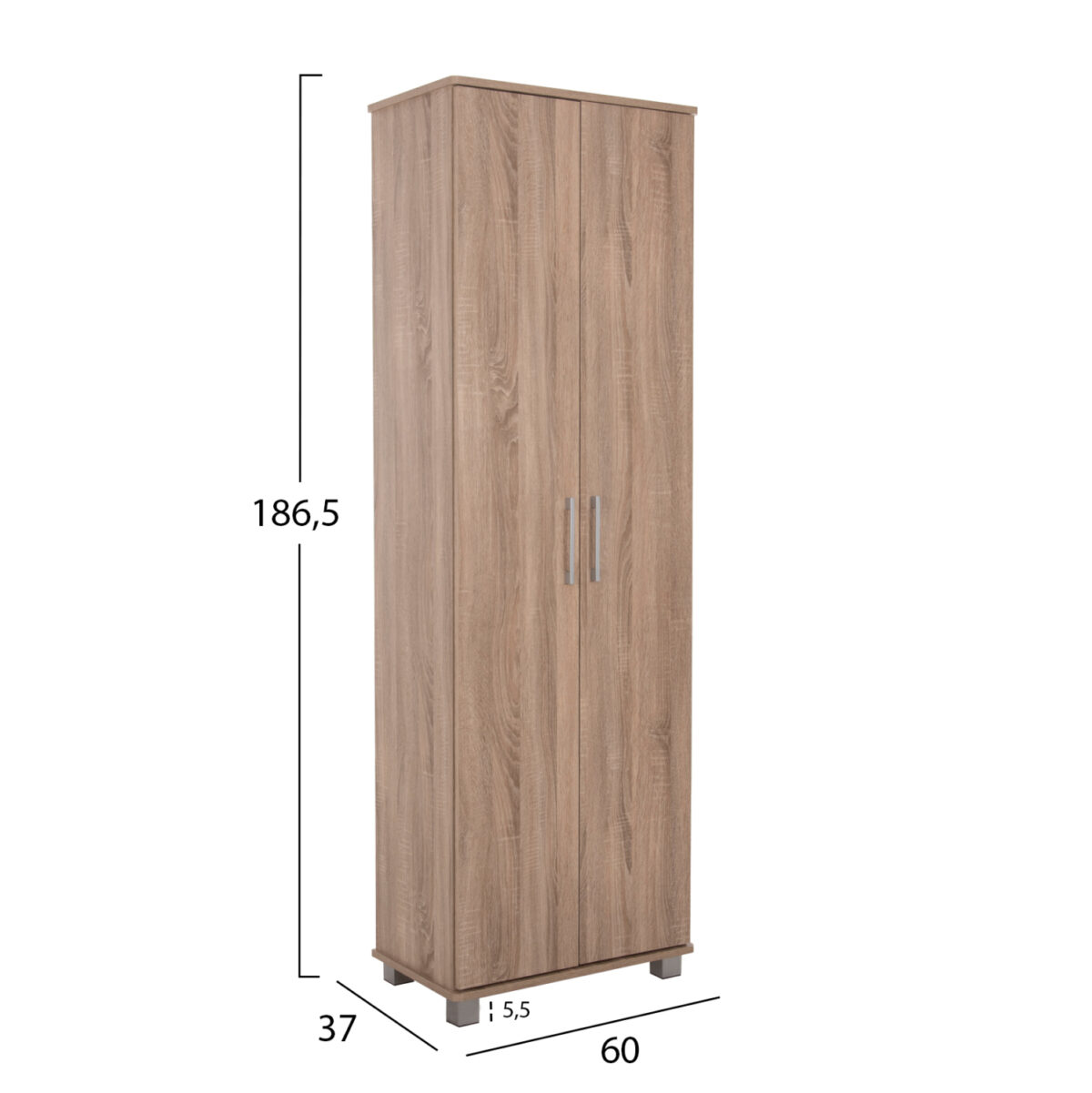 ΠΑΠΟΥΤΣΟΘΗΚΗ-ΝΤΟΥΛΑΠΑ CLUSE LH10.2403.20 ΜΕΛΑΜΙΝΗ SONAMA OAK ΧΡΩΜΑ 60Χ37Χ186,5Υεκ. - Image 2