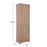 ΠΑΠΟΥΤΣΟΘΗΚΗ-ΝΤΟΥΛΑΠΑ CLUSE LH10.2403.20 ΜΕΛΑΜΙΝΗ SONAMA OAK ΧΡΩΜΑ 60Χ37Χ186,5Υεκ. - Image 2
