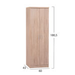 ΠΑΠΟΥΤΣΟΘΗΚΗ ΞΥΛΙΝΗ DAYANNA ΜΕ 6 ΡΑΦΙΑ 60X43X180.5εκ. SONAMA LH10.2379.02 - Image 2