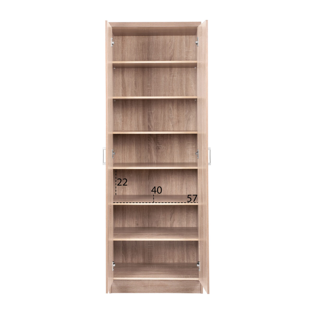 ΠΑΠΟΥΤΣΟΘΗΚΗ ΞΥΛΙΝΗ DAYANNA ΜΕ 6 ΡΑΦΙΑ 60X43X180.5εκ. SONAMA LH10.2379.02 - Image 3
