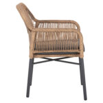 ΠΟΛΥΘΡΟΝΑ TOPIN LH10.6048.03 ΑΛΟΥΜΙΝΙΟ ΑΝΘΡΑΚΙ-P.E. RATTAN ΜΠΕΖ-ΜΑΞΙΛΑΡΙ ΑΝΘΡΑΚΙ - Image 4