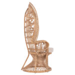 ΠΟΛΥΘΡΟΝΑ ROYAL PEACOCK LH10.9342 RATTAN ΣΕ ΦΥΣΙΚΟ-ΜΑΞΙΛΑΡΙ ΜΠΕΖ 114x72x150Yεκ. - Image 4