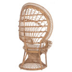 ΠΟΛΥΘΡΟΝΑ ROYAL PEACOCK LH10.9342 RATTAN ΣΕ ΦΥΣΙΚΟ-ΜΑΞΙΛΑΡΙ ΜΠΕΖ 114x72x150Yεκ. - Image 5