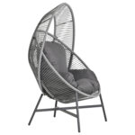 ΠΟΛΥΘΡΟΝΑ-ΦΩΛΙΑ RULER LH10.6506.01 ΓΚΡΙ ΜΕΤΑΛΛΟ-P.E.RATTAN-ΜΑΞΙΛΑΡΙΑ 90x85x149Υεκ