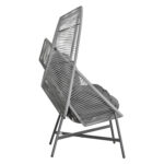 ΠΟΛΥΘΡΟΝΑ-ΦΩΛΙΑ RULER LH10.6506.01 ΓΚΡΙ ΜΕΤΑΛΛΟ-P.E.RATTAN-ΜΑΞΙΛΑΡΙΑ 90x85x149Υεκ - Image 4