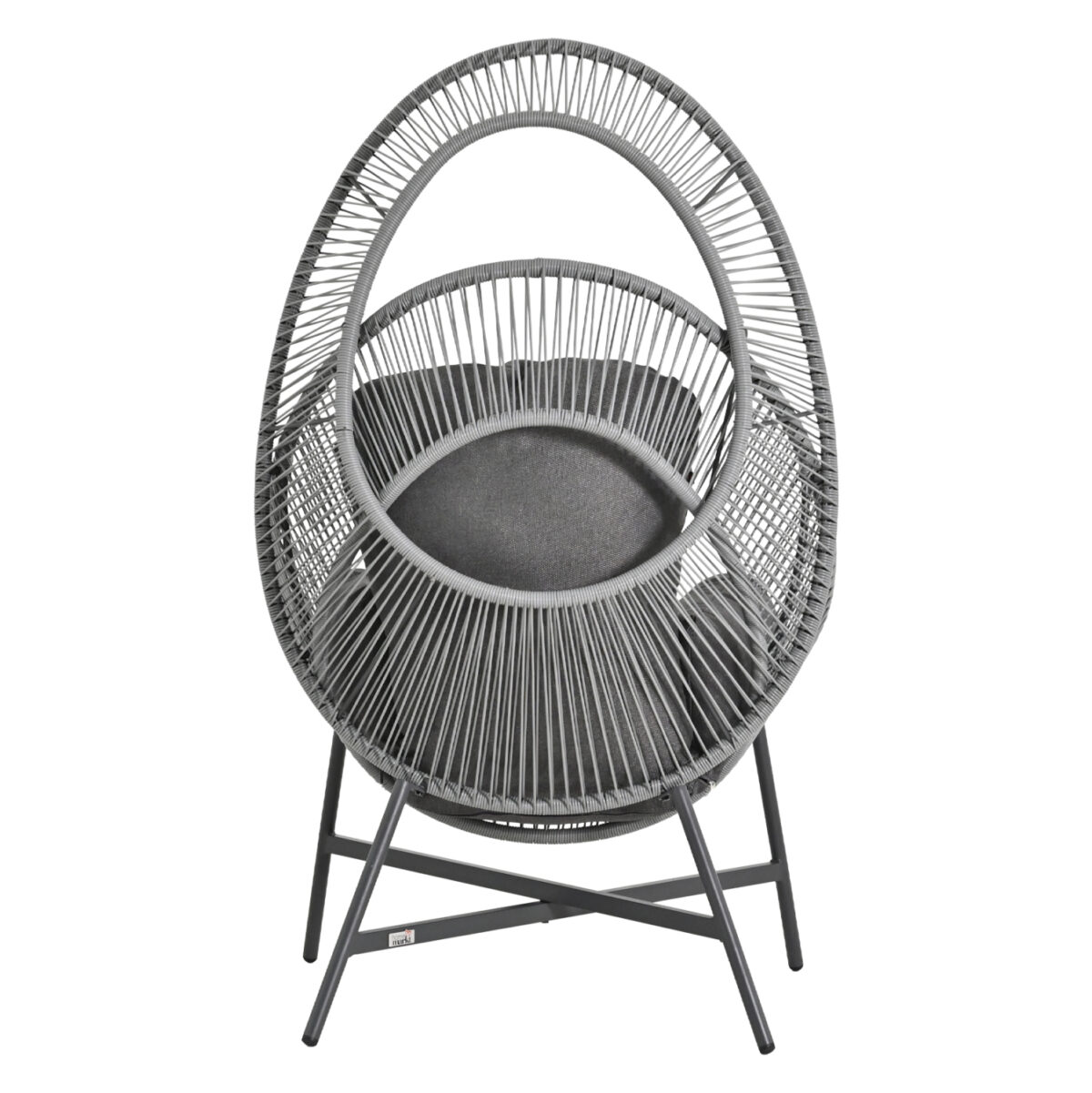 ΠΟΛΥΘΡΟΝΑ-ΦΩΛΙΑ RULER LH10.6506.01 ΓΚΡΙ ΜΕΤΑΛΛΟ-P.E.RATTAN-ΜΑΞΙΛΑΡΙΑ 90x85x149Υεκ - Image 5