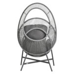 ΠΟΛΥΘΡΟΝΑ-ΦΩΛΙΑ RULER LH10.6506.01 ΓΚΡΙ ΜΕΤΑΛΛΟ-P.E.RATTAN-ΜΑΞΙΛΑΡΙΑ 90x85x149Υεκ - Image 5