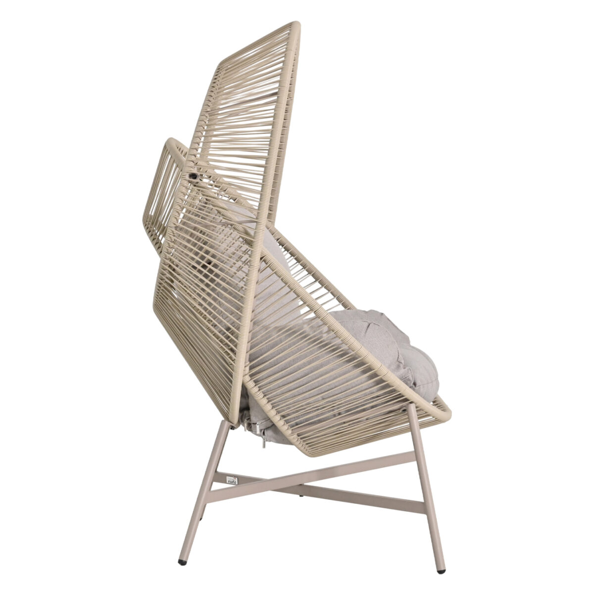 ΠΟΛΥΘΡΟΝΑ-ΦΩΛΙΑ RULER LH10.6506.02 ΜΟΚΑ ΜΕΤΑΛΛΟ-P.E.RATTAN--ΓΚΡΙ ΜΑΞΙΛΑΡΙΑ 90x85x149Υεκ - Image 4