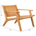 ΠΟΛΥΘΡΟΝΑ LOUNGE ARANIA LH10.6617 ΞΥΛΟ TEAK ΣΕ ΦΥΣΙΚΟ 65x76x70Υεκ. - Image 2