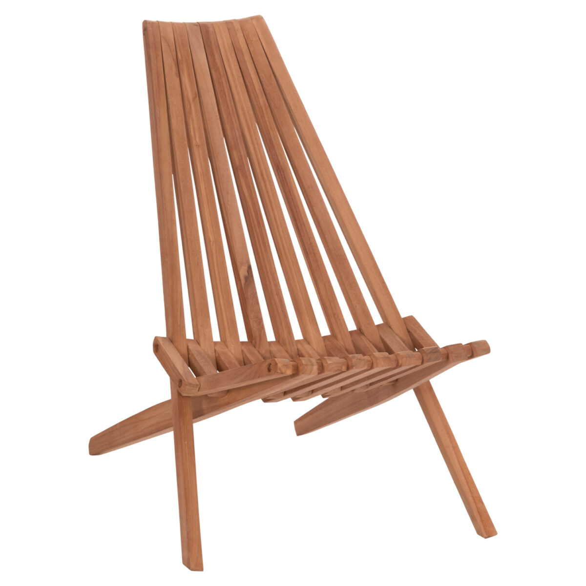 ΠΟΛΥΘΡΟΝΑ LOUNGE ΠΤΥΣΣΟΜΕΝΗ SHIGAO LH10.18112 ΞΥΛΟ TEAK--ΦΥΣΙΚΟ 61x88.5x89Υεκ. - Image 1