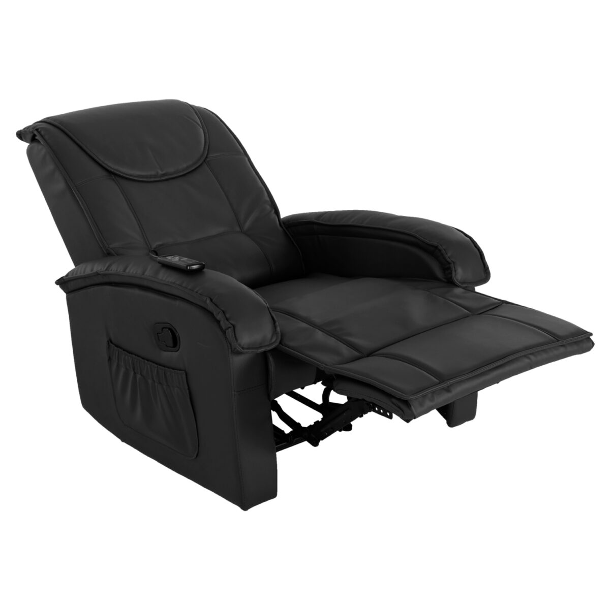 ΠΟΛΥΘΡΟΝΑ RELAX ΜΕ ΜΗΧΑΝΙΣΜΟ MASSAGE ROCCA LH10.0026.01 PU ΜΑΥΡΟ 88x90x80 εκ. - Image 3