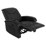 ΠΟΛΥΘΡΟΝΑ RELAX ΜΕ ΜΗΧΑΝΙΣΜΟ MASSAGE ROCCA LH10.0026.01 PU ΜΑΥΡΟ 88x90x80 εκ. - Image 3