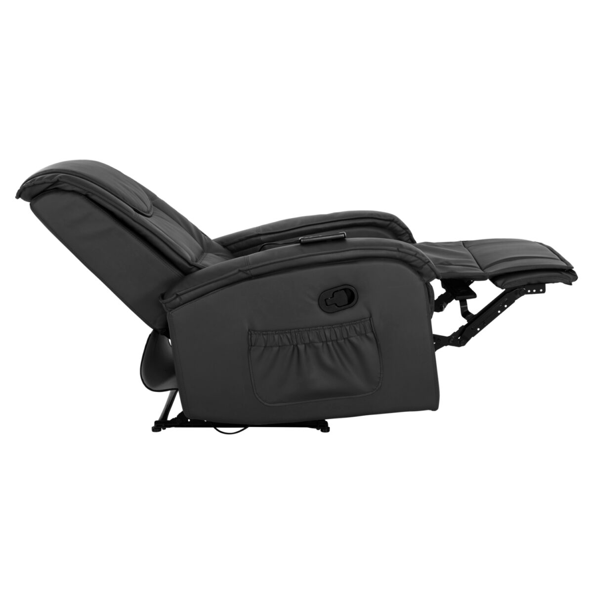 ΠΟΛΥΘΡΟΝΑ RELAX ΜΕ ΜΗΧΑΝΙΣΜΟ MASSAGE ROCCA LH10.0026.01 PU ΜΑΥΡΟ 88x90x80 εκ. - Image 5