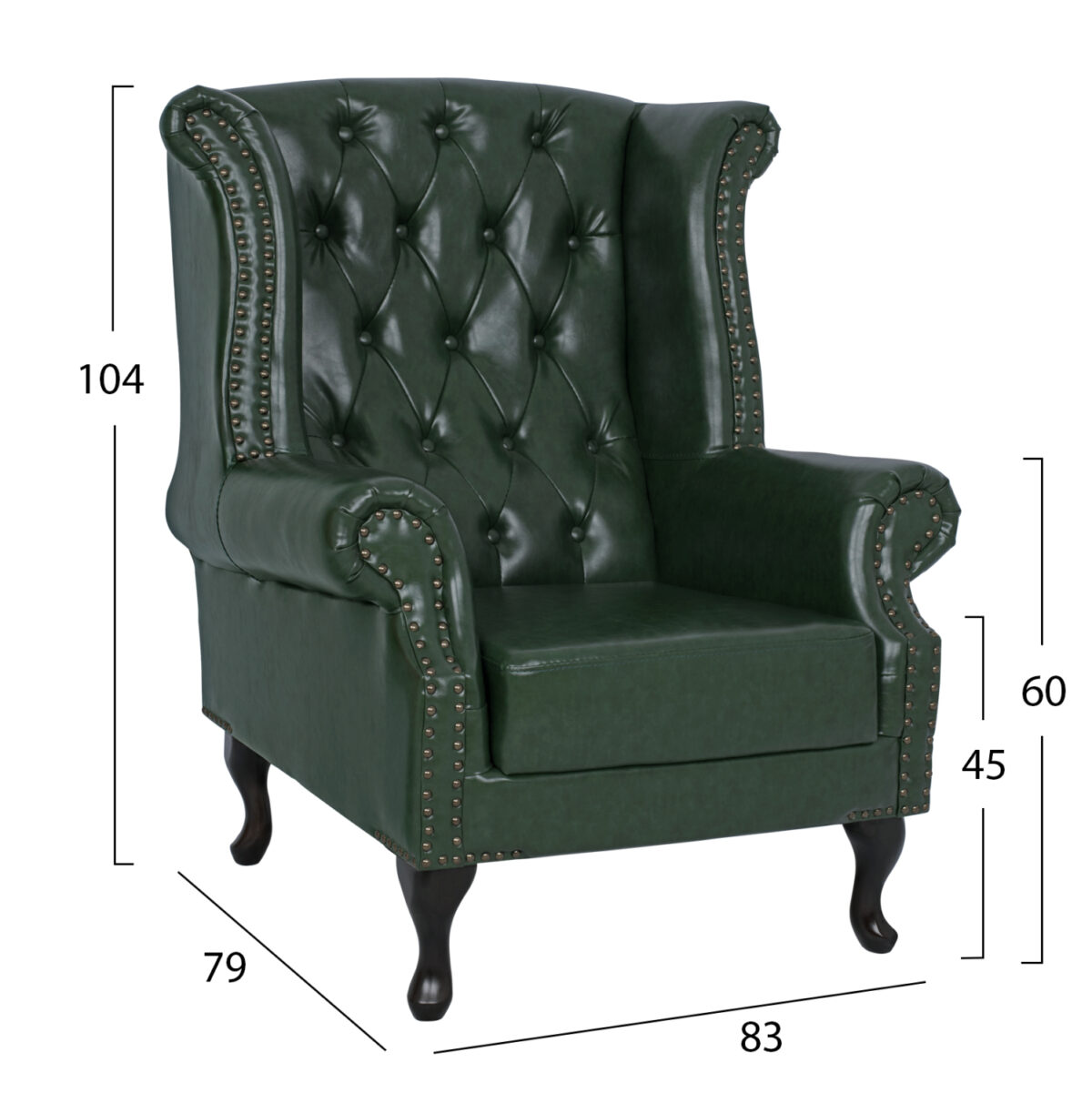ΠΟΛΥΘΡΟΝΑ-ΜΠΕΡΖΕΡΑ T.CHESTERFIELD POLINA LH10.0053.08 PU ΚΥΠΑΡΙΣΣΙ 83x79x104 εκ - Image 2