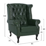 ΠΟΛΥΘΡΟΝΑ-ΜΠΕΡΖΕΡΑ T.CHESTERFIELD POLINA LH10.0053.08 PU ΚΥΠΑΡΙΣΣΙ 83x79x104 εκ - Image 2