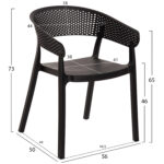 ΠΟΛΥΘΡΟΝΑ ΠΟΛΥΠΡΟΠΥΛΕΝΙΟΥ PERFOE LH10.5941.02 ΜΑΥΡΗ 56x50x73Υ εκ. - Image 2