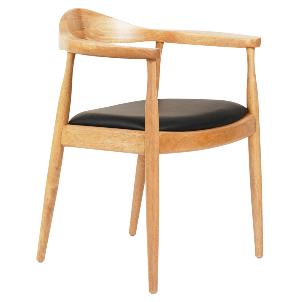 ΠΟΛΥΘΡΟΝΑ ΤΡΑΠΕΖΑΡΙΑΣ ADOR LH10.9948.01 RUBBERWOOD ΣΕ ΟΑΚ ΚΑΙ ΜΑΥΡΟ PU 62x54x76,5Υεκ - Image 1