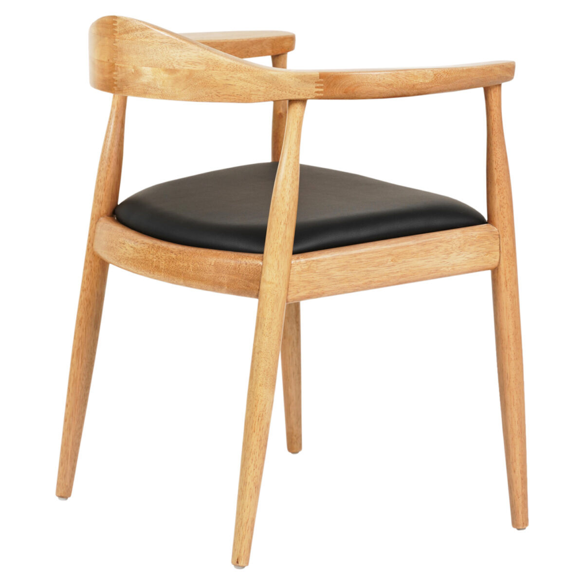 ΠΟΛΥΘΡΟΝΑ ΤΡΑΠΕΖΑΡΙΑΣ ADOR LH10.9948.01 RUBBERWOOD ΣΕ ΟΑΚ ΚΑΙ ΜΑΥΡΟ PU 62x54x76,5Υεκ - Image 4