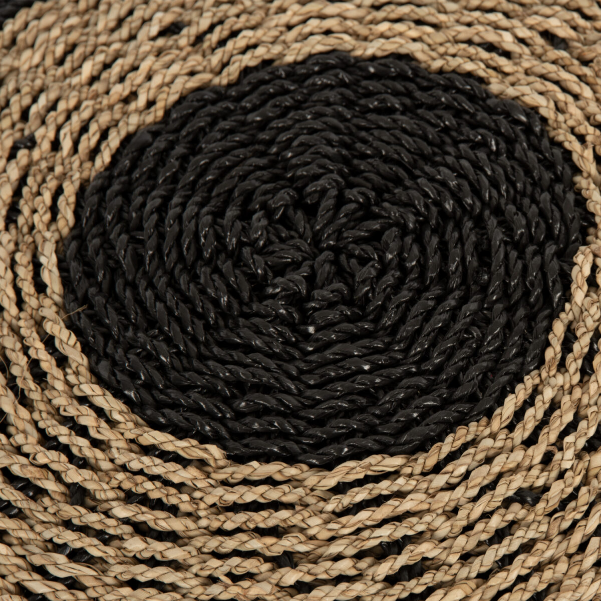 ΠΟΥΦ ΣΚΑΜΠΟ SARONI LH10.7851.02 SEAGRASS ΣΕ ΦΥΣΙΚΟ-ΜΑΥΡΟ ΧΡΩΜΑ Φ60x35Yεκ. - Image 4