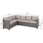 ΣΕΤ ΣΑΛΟΝΙ ΓΩΝΙΑ & ΤΡΑΠΕΖΙ CARSON LH10.6078.01 ΓΚΡΙ ΣΥΝΘ.RATTAN-ΜΑΞΙΛΑΡΙΑ - Image 2