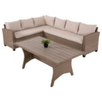 ΣΕΤ ΣΑΛΟΝΙ ΓΩΝΙΑ & ΤΡΑΠΕΖΙ CARSON LH10.6078.02 ΜΟΚΑ ΣΥΝΘ.RATTAN-ΜΑΞΙΛΑΡΙΑ