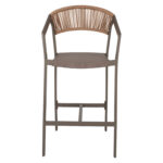 ΣΚΑΜΠΟ ΑΛΟΥΜΙΝΙΟΥ MIRI ΣΑΜΠΑΝΙ ΜΕ ΜΠΡΑΤΣΑ RATTAN & TEXTLINE 56x58x105Yεκ.LH10.5892.23 - Image 2